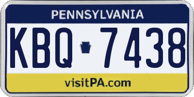 PA license plate KBQ7438