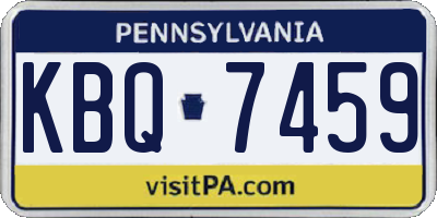 PA license plate KBQ7459