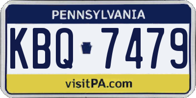PA license plate KBQ7479