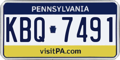 PA license plate KBQ7491