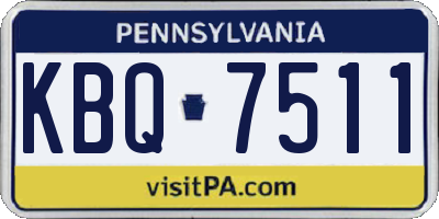 PA license plate KBQ7511