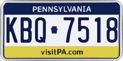 PA license plate KBQ7518