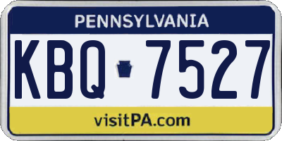 PA license plate KBQ7527