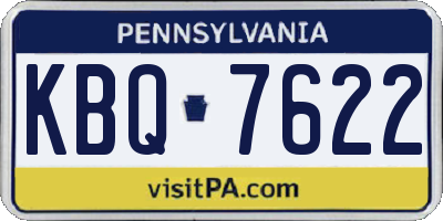 PA license plate KBQ7622