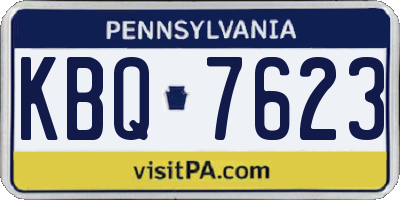 PA license plate KBQ7623