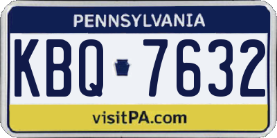 PA license plate KBQ7632