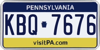 PA license plate KBQ7676