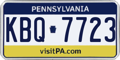 PA license plate KBQ7723