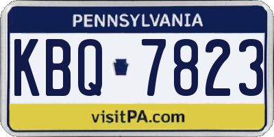 PA license plate KBQ7823