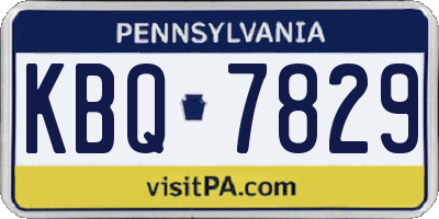 PA license plate KBQ7829