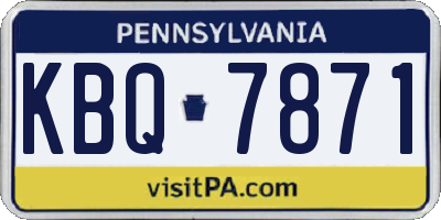 PA license plate KBQ7871