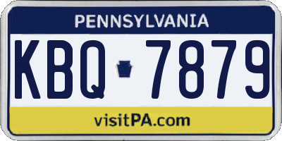 PA license plate KBQ7879