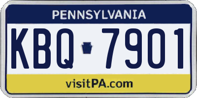 PA license plate KBQ7901