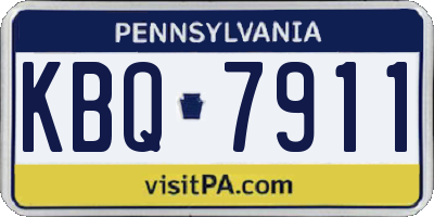 PA license plate KBQ7911