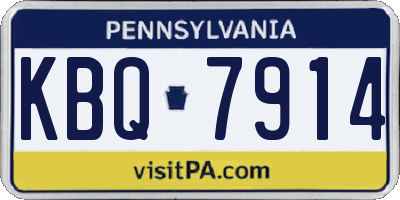 PA license plate KBQ7914