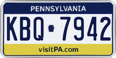 PA license plate KBQ7942