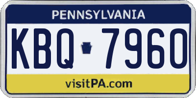 PA license plate KBQ7960