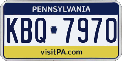 PA license plate KBQ7970