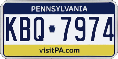 PA license plate KBQ7974