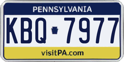 PA license plate KBQ7977