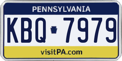 PA license plate KBQ7979