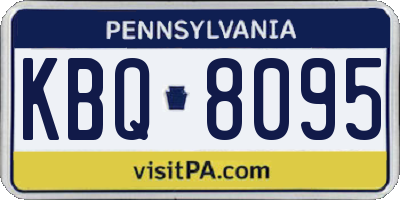 PA license plate KBQ8095
