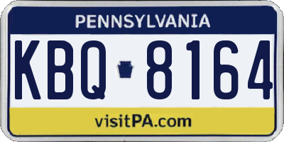 PA license plate KBQ8164