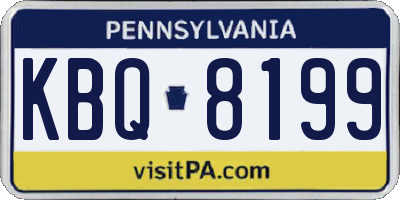 PA license plate KBQ8199