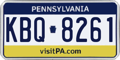 PA license plate KBQ8261