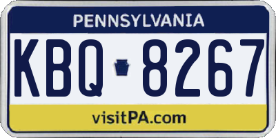 PA license plate KBQ8267