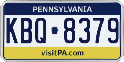 PA license plate KBQ8379