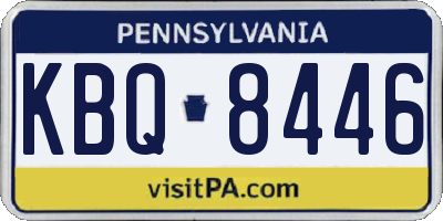 PA license plate KBQ8446