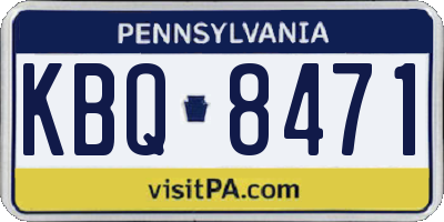 PA license plate KBQ8471