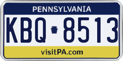 PA license plate KBQ8513