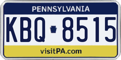 PA license plate KBQ8515