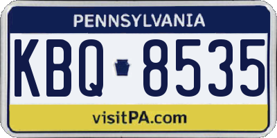 PA license plate KBQ8535