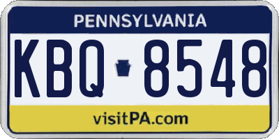 PA license plate KBQ8548
