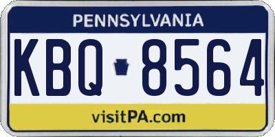 PA license plate KBQ8564