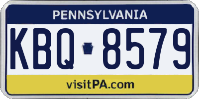 PA license plate KBQ8579