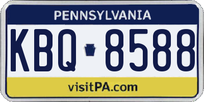 PA license plate KBQ8588