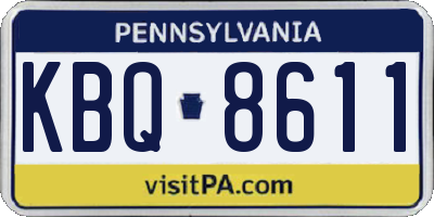 PA license plate KBQ8611