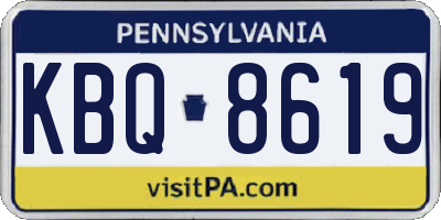 PA license plate KBQ8619