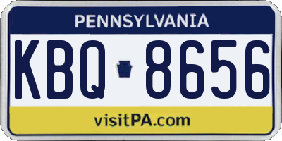 PA license plate KBQ8656