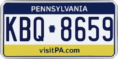 PA license plate KBQ8659