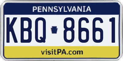 PA license plate KBQ8661