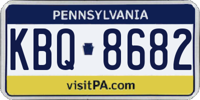 PA license plate KBQ8682