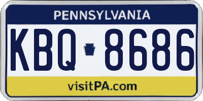 PA license plate KBQ8686