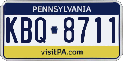 PA license plate KBQ8711