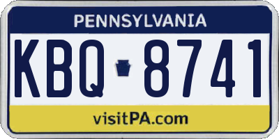 PA license plate KBQ8741