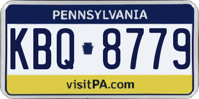 PA license plate KBQ8779